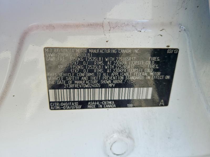 94561725 :رقم المزاد ، 2T3RFREV7DW024005 vin ، 2013 Toyota Rav4 مزاد بيع