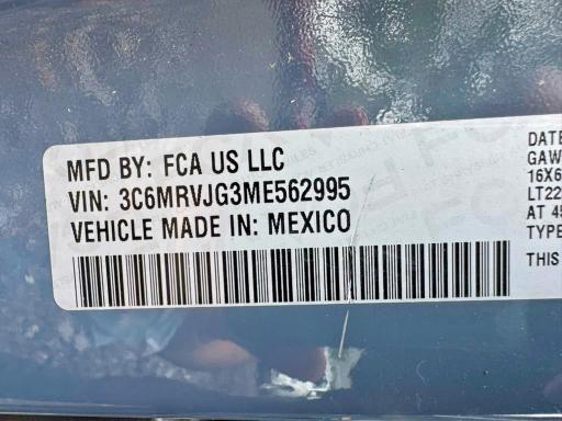 Продажа на аукционе авто 2021 Ram Promaster 3500, vin: 3C6MRVJG3ME562995, номер лота: 65050656