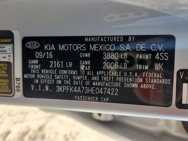 Продажа на аукционе авто 2017 Kia Forte, vin: 3KPFK4A73HE047422, номер лота: 66076156