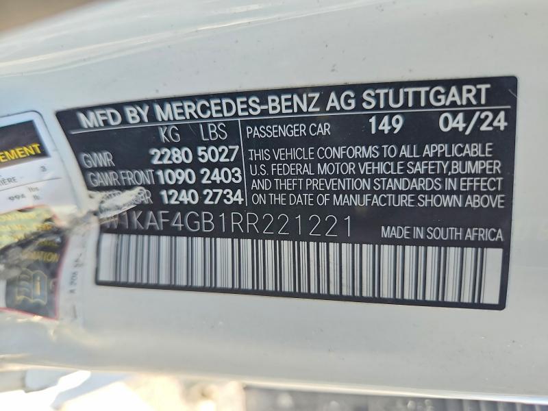 Продажа на аукционе авто 2024 Mercedes-benz C, vin: W1KAF4GB1RR221221, номер лота: 66632566