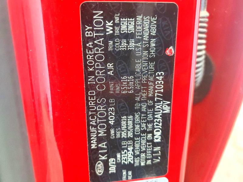 68266656 :رقم المزاد ، KNDJ23AUXL7710343 vin ، 2020 Kia Soul مزاد بيع