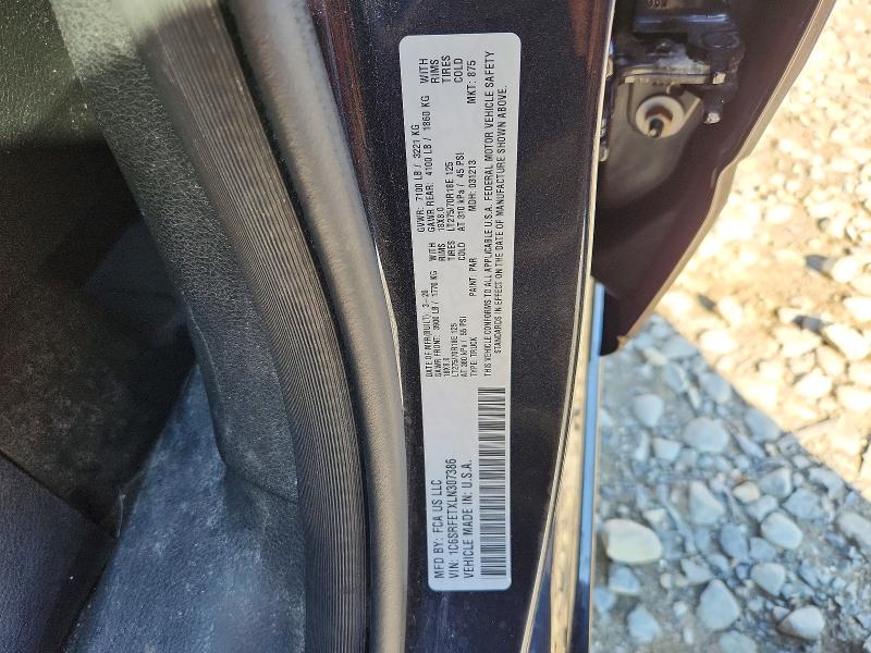 65580616 :رقم المزاد ، 1C6SRFETXLN307386 vin ، 2020 Ram 1500 مزاد بيع