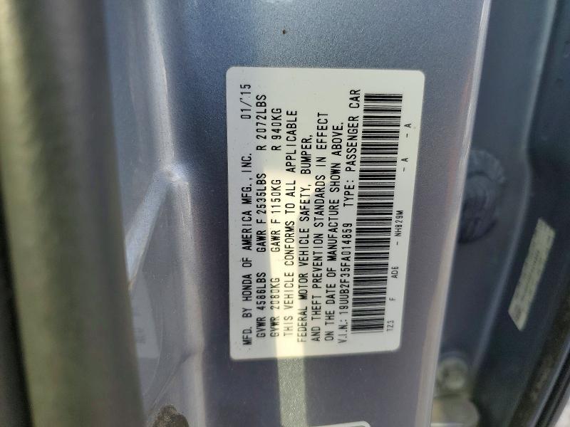 Продаж на аукціоні авто 2015 Acura Tlx, vin: 19UUB2F35FA014859, номер лоту: 64975646