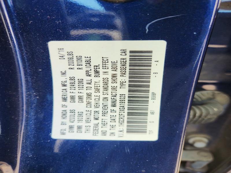 Aukcja sprzedaży 2016 Honda Accord, vin: 1HGCR2F3XGA199029, numer aukcji: 63188616