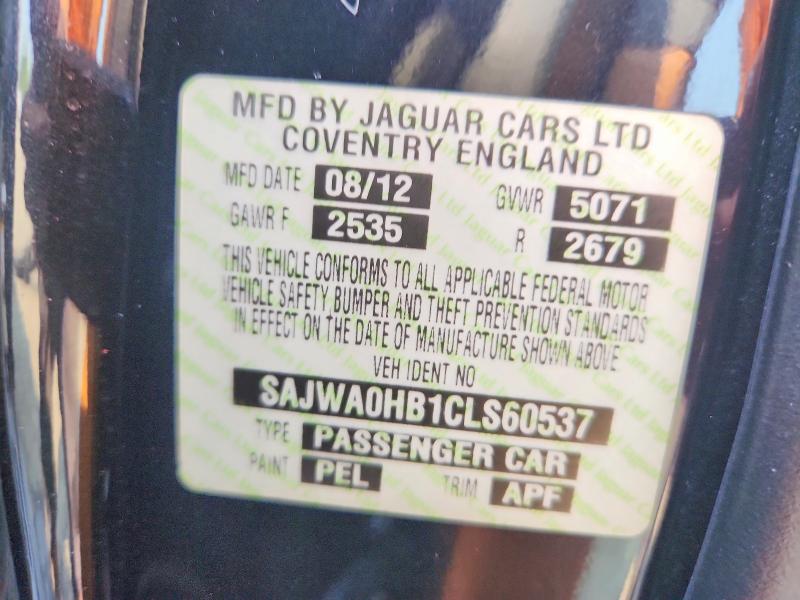 64758076 :رقم المزاد ، SAJWA0HB1CLS60537 vin ، 2012 Jaguar Xf مزاد بيع