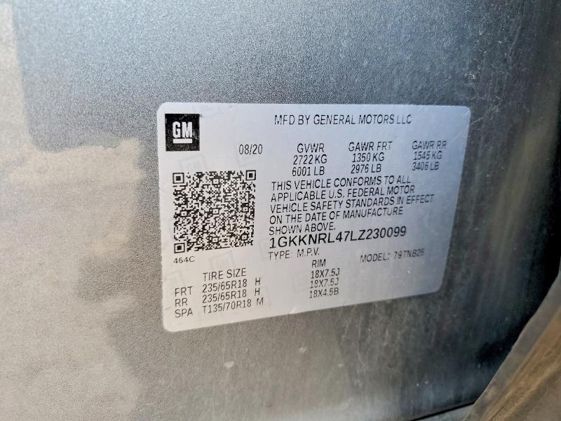 Aukcja sprzedaży 2020 Gmc Acadia, vin: 1GKKNRL47LZ230099, numer aukcji: 65603026