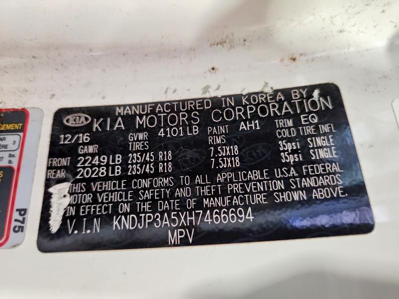 Aukcja sprzedaży 2017 Kia Soul, vin: KNDJP3A5XH7466694, numer aukcji: 63784086