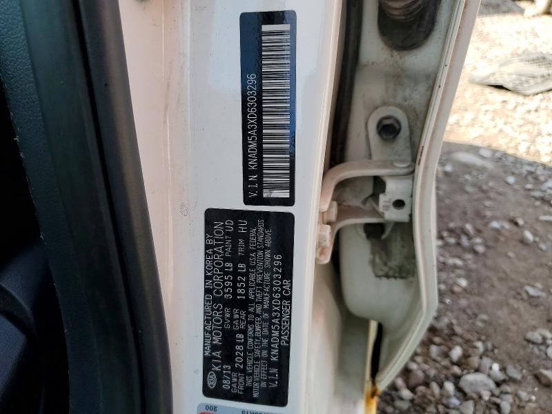 Aukcja sprzedaży 2013 Kia Rio, vin: KNADM5A3XD6303296, numer aukcji: 65605346