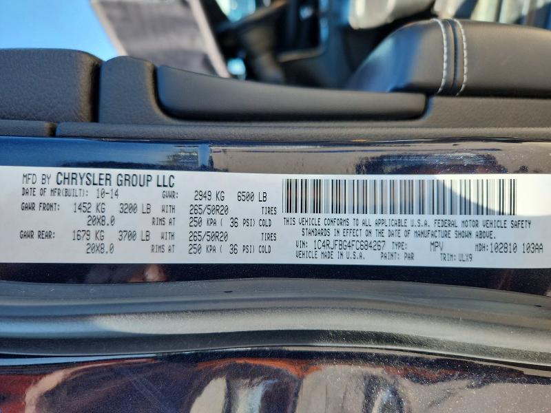 Auction sale of the 2015 Jeep Grand Cherokee, vin: 1C4RJFBG4FC684267, lot number: 66451626