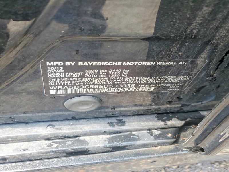 64294256 :رقم المزاد ، WBA5B3C56ED533038 vin ، 2014 Bmw 535 مزاد بيع