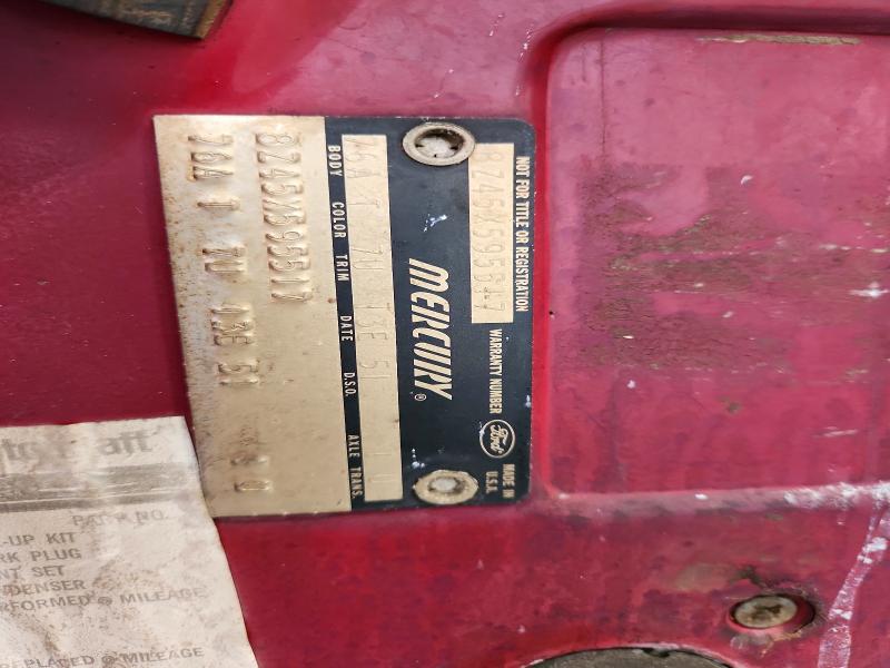 63114256 :رقم المزاد ، 8Z45X595517 vin ، 1968 Mercury Uk مزاد بيع