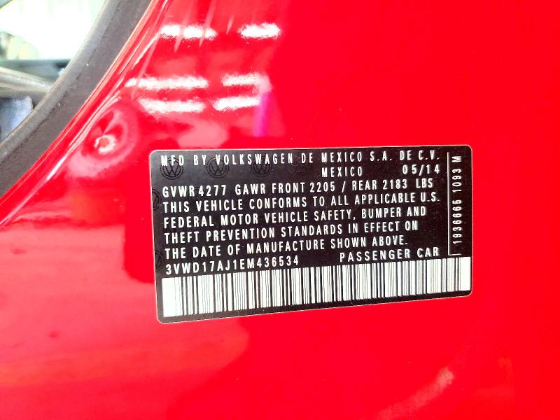 Продажа на аукционе авто 2014 Volkswagen Jetta, vin: 3VWD17AJ1EM436534, номер лота: 64557196