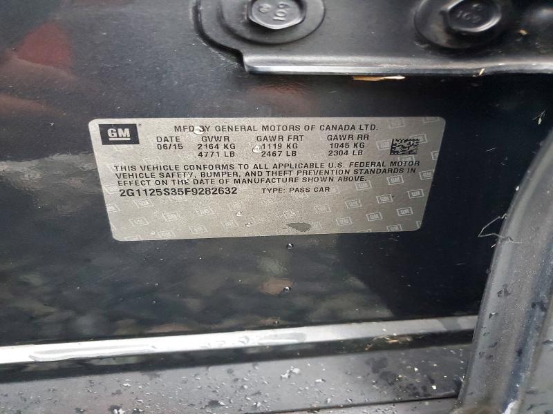 2015 Chevrolet Impala მანქანა იყიდება აუქციონზე, vin: 2G1125S35F9282632, აუქციონის ნომერი: 64007686