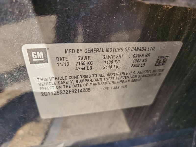 63041976 :رقم المزاد ، 2G1125S32E9214285 vin ، 2014 Chevrolet Impala مزاد بيع