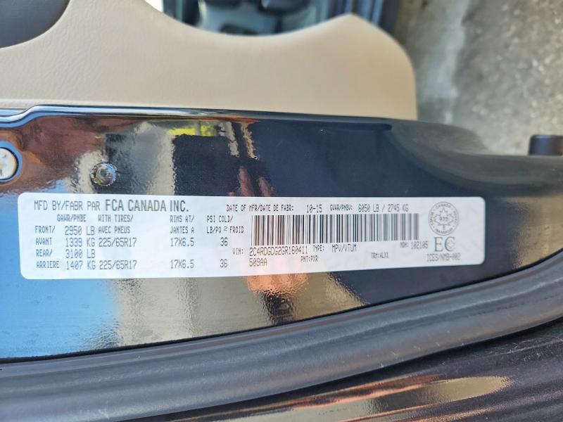 Aukcja sprzedaży 2016 Dodge Grand Caravan, vin: 2C4RDGDG2GR160411, numer aukcji: 65523486