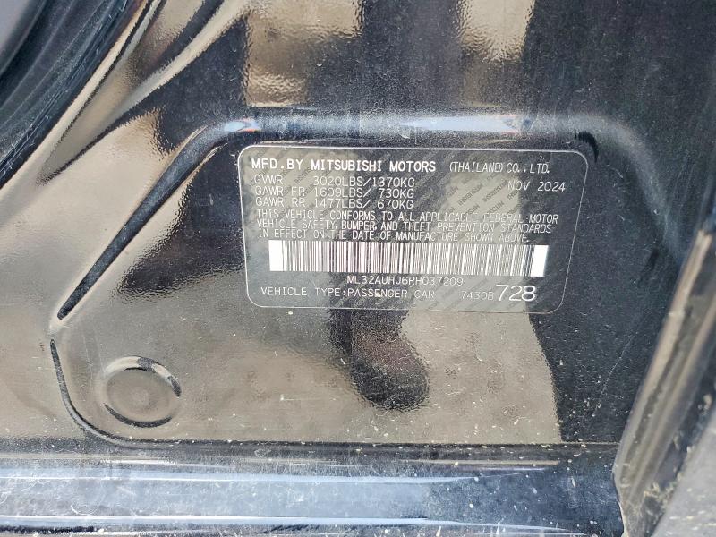 64954096 :رقم المزاد ، ML32AUHJ6RH037209 vin ، 2024 Mitsubishi Mirage مزاد بيع