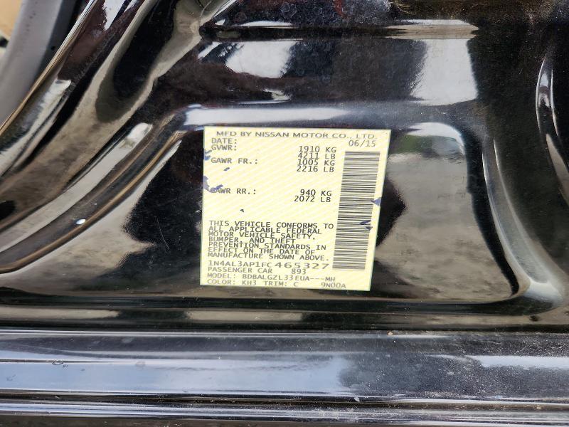 66896186 :رقم المزاد ، 1N4AL3AP1FC465327 vin ، 2015 Nissan Altima مزاد بيع