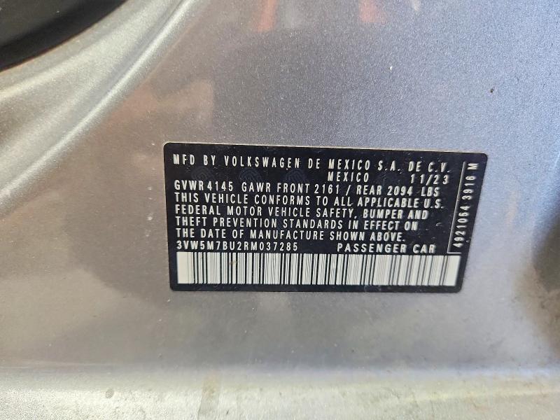 63505456 :رقم المزاد ، 3VW5M7BU2RM037285 vin ، 2024 Volkswagen Jetta مزاد بيع