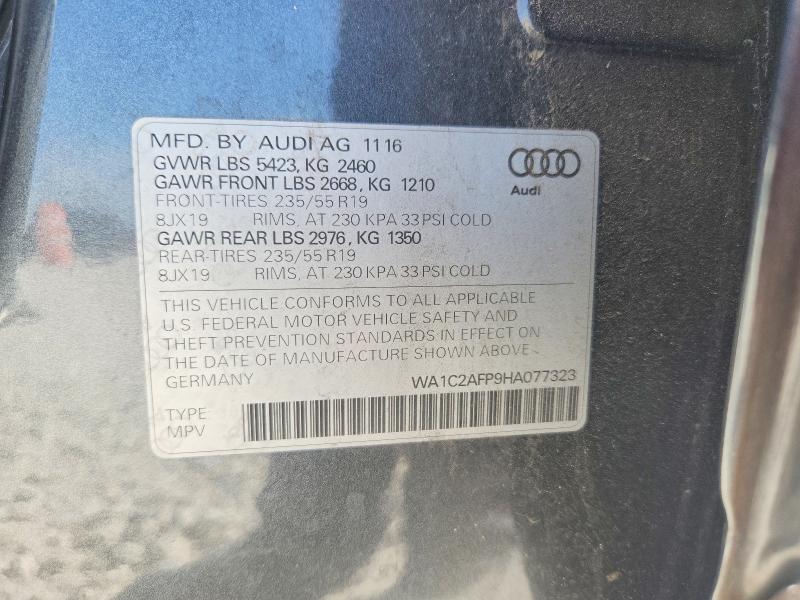 64058026 :رقم المزاد ، WA1C2AFP9HA077323 vin ، 2017 Audi Q5 مزاد بيع