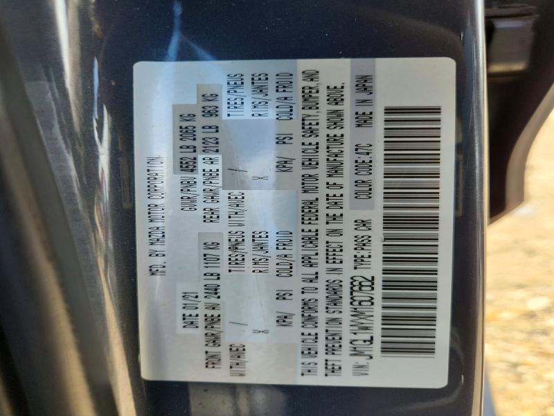 60948306 :رقم المزاد ، JM1GL1WYXM1607662 vin ، 2021 Mazda 6 مزاد بيع