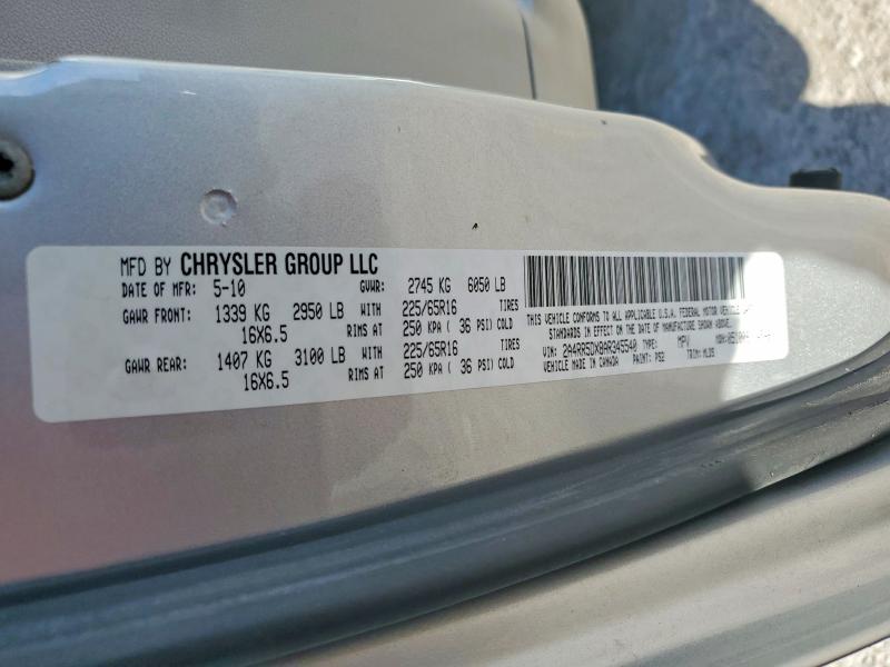 Aukcja sprzedaży 2010 Chrysler Town & Country, vin: 2A4RR5DX8AR345540, numer aukcji: 65505246