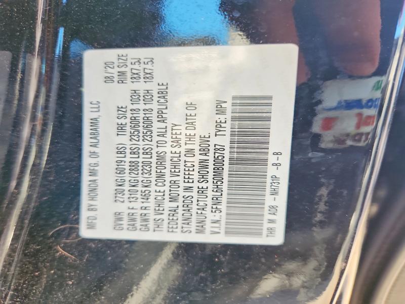 Aukcja sprzedaży 2021 Honda Odyssey, vin: 5FNRL6H50MB005787, numer aukcji: 66058686