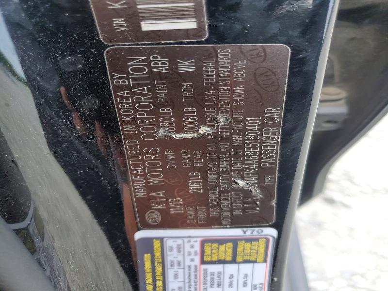 Aukcja sprzedaży 2014 Kia Forte, vin: KNAFK4A68E5180401, numer aukcji: 65263796