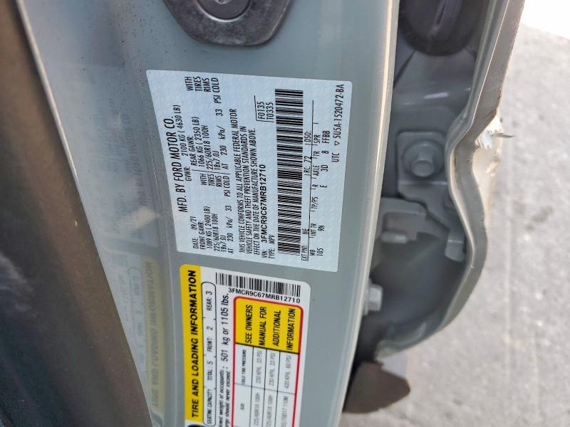 66943366 :رقم المزاد ، 3FMCR9C67MRB12710 vin ، 2021 Ford Bronco Sport مزاد بيع
