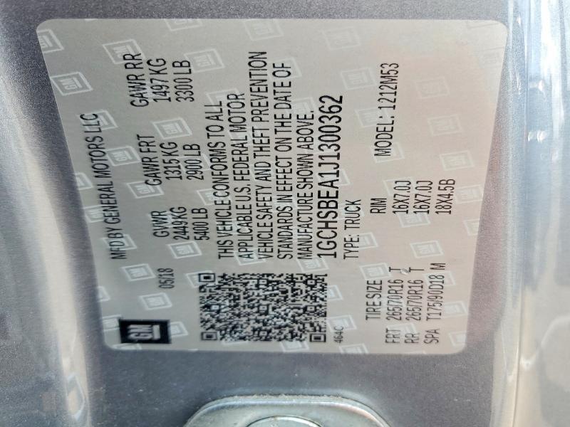 2018 Chevrolet Colorado მანქანა იყიდება აუქციონზე, vin: 1GCHSBEA1J1300362, აუქციონის ნომერი: 64109326