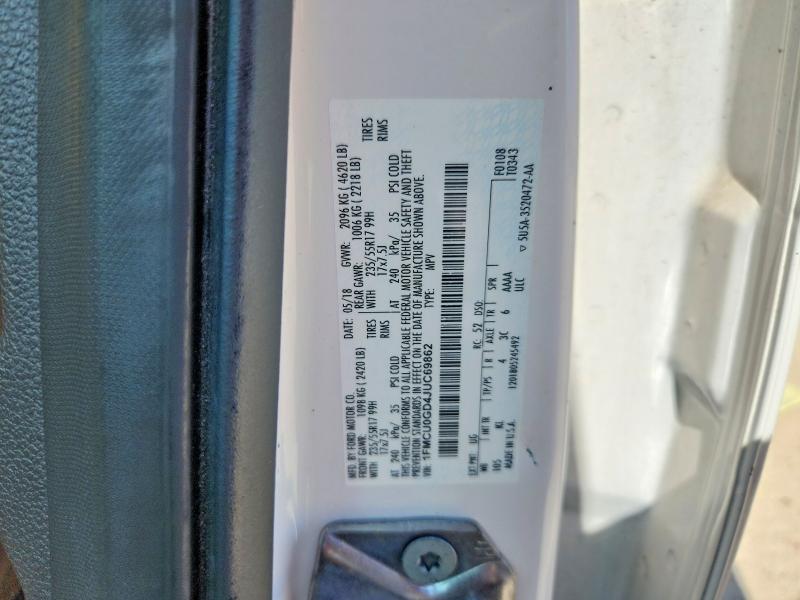 Продажа на аукционе авто 2018 Ford Escape, vin: 1FMCU0GD4JUC69862, номер лота: 66935466