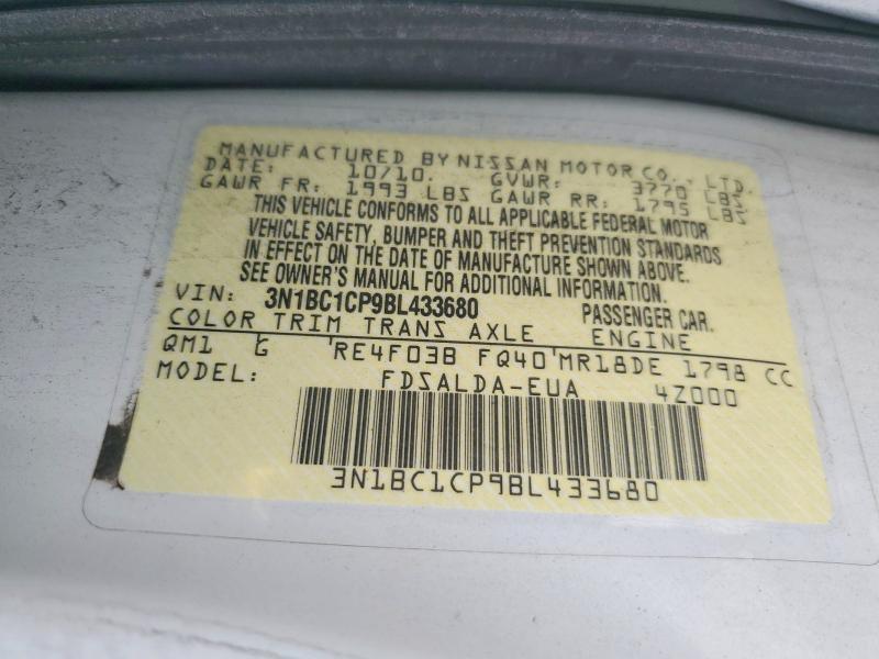 Aukcja sprzedaży 2011 Nissan Versa, vin: 3N1BC1CP9BL433680, numer aukcji: 65702866