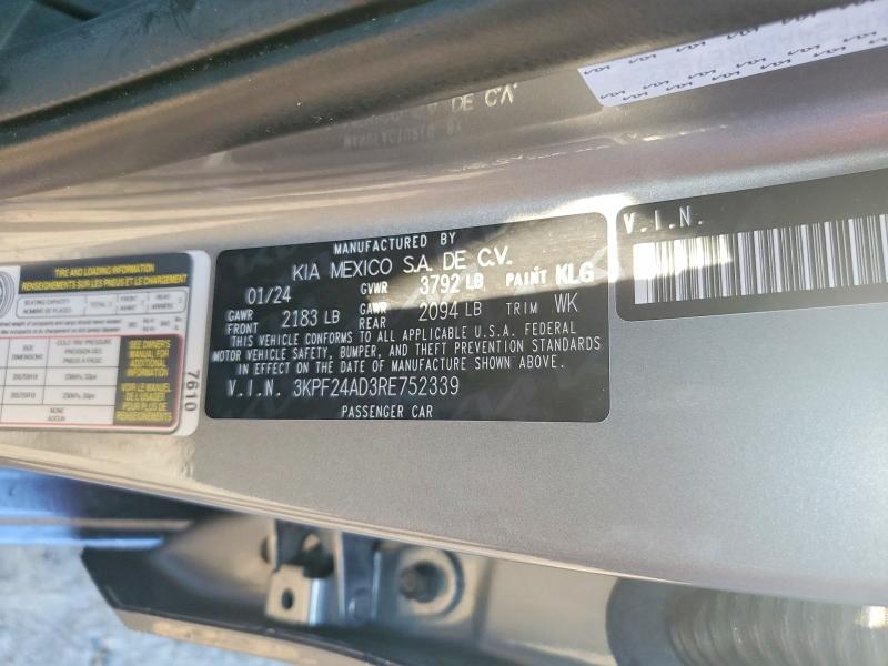 Продажа на аукционе авто 2024 Kia Forte, vin: 3KPF24AD3RE752339, номер лота: 67098236