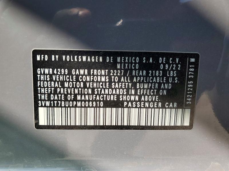 Aukcja sprzedaży 2023 Volkswagen Jetta, vin: 3VW1T7BU0PM006910, numer aukcji: 64072936