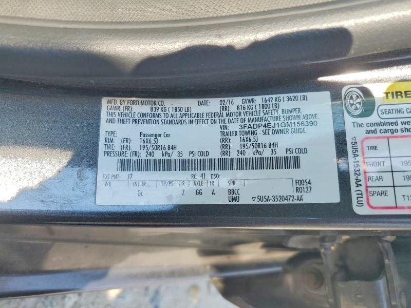 Продаж на аукціоні авто 2016 Ford Fiesta, vin: 3FADP4EJ1GM156390, номер лоту: 64630926
