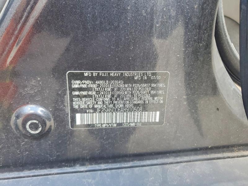 Aukcja sprzedaży 2010 Subaru Forester, vin: JF2SH6CC6AH910508, numer aukcji: 65400126