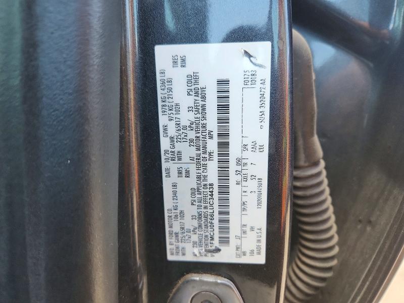 Продаж на аукціоні авто 2020 Ford Escape, vin: 1FMCU0F66LUC34438, номер лоту: 65202916