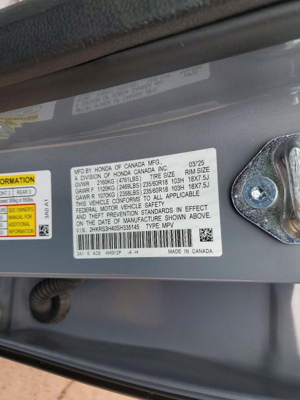 Aukcja sprzedaży 2025 Honda Cr-v, vin: 2HKRS3H40SH335145, numer aukcji: 67034486