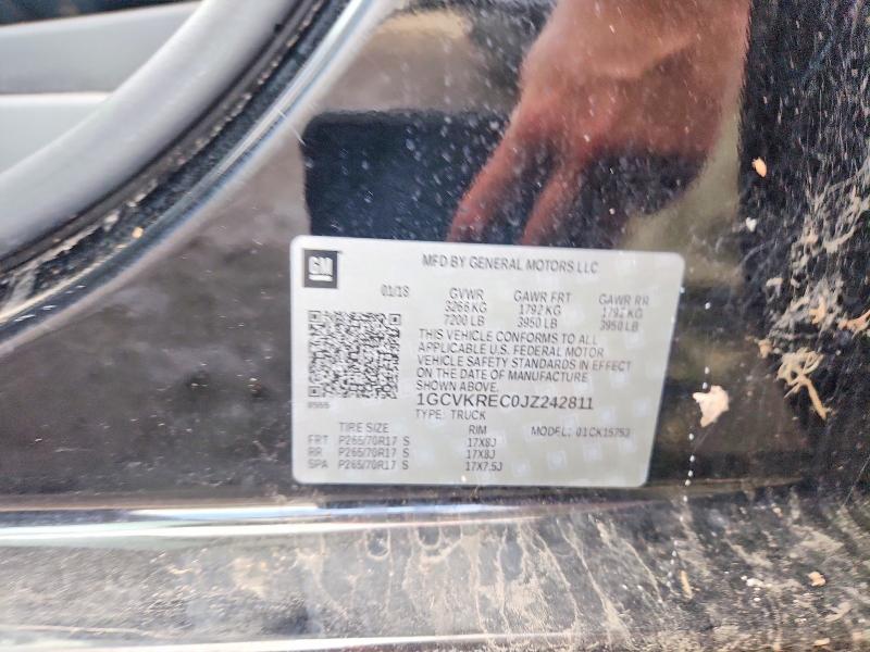 Продаж на аукціоні авто 2018 Chevrolet Silverado, vin: 1GCVKREC0JZ242811, номер лоту: 65433106