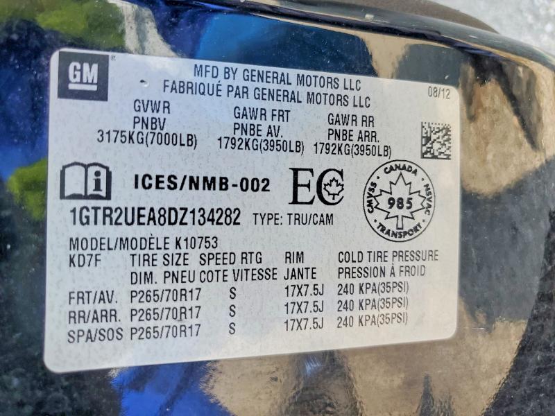 64768746 :رقم المزاد ، 1GTR2UEA8DZ134282 vin ، 2013 Gmc Sierra مزاد بيع