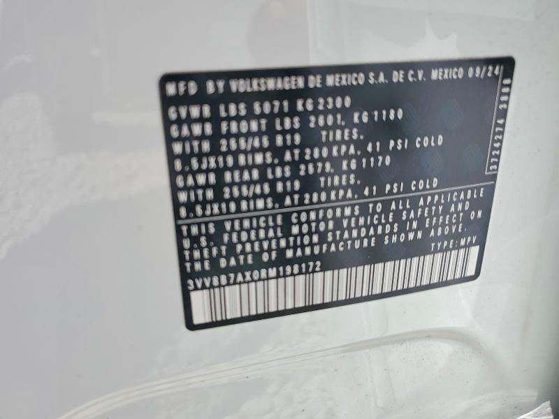 64098506 :رقم المزاد ، 3VV8B7AX0RM198172 vin ، 2024 Volkswagen Tiguan مزاد بيع