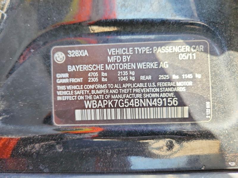 Aukcja sprzedaży 2011 Bmw 328, vin: WBAPK7G54BNN49156, numer aukcji: 64277036