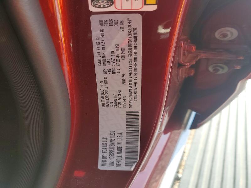 Продажа на аукционе авто 2021 Ram 1500, vin: 1C6SRFJT3MN511230, номер лота: 63494716
