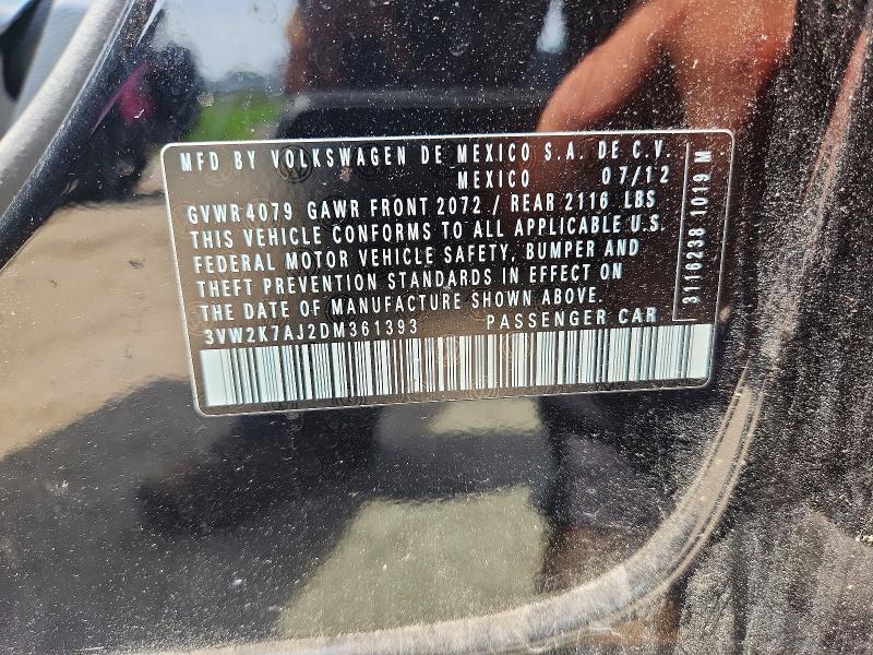 Aukcja sprzedaży 2013 Volkswagen Jetta, vin: 3VW2K7AJ2DM361393, numer aukcji: 64945546