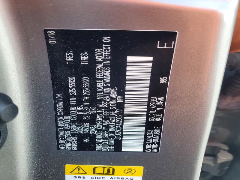 Aukcja sprzedaży 2018 Lexus Rx, vin: JTJGZKCA4J2002177, numer aukcji: 64295766