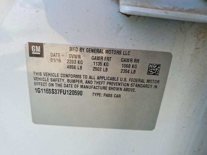 Aukcja sprzedaży 2015 Chevrolet Impala, vin: 1G1165S37FU120590, numer aukcji: 64407886