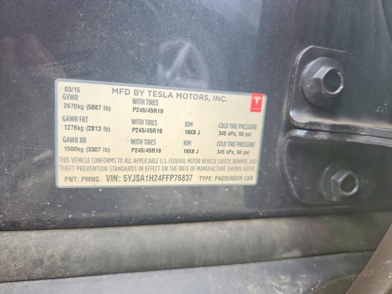 Aukcja sprzedaży 2015 Tesla Model S, vin: 5YJSA1H24FFP76837, numer aukcji: 64119776