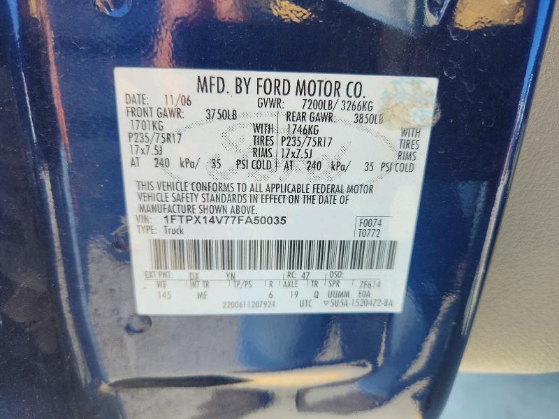 Aukcja sprzedaży 2007 Ford F150, vin: 1FTPX14V77FA50035, numer aukcji: 65813996
