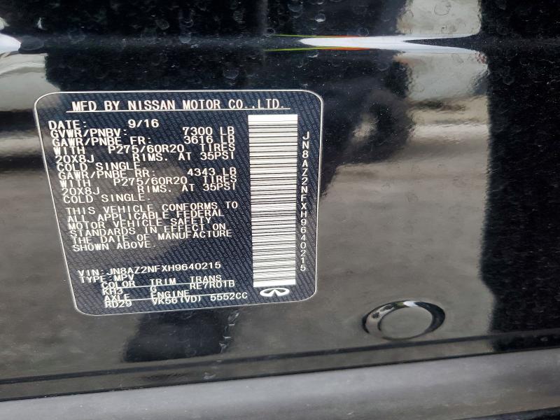 Продажа на аукционе авто 2017 Infiniti Qx80, vin: JN8AZ2NFXH9640215, номер лота: 67127336