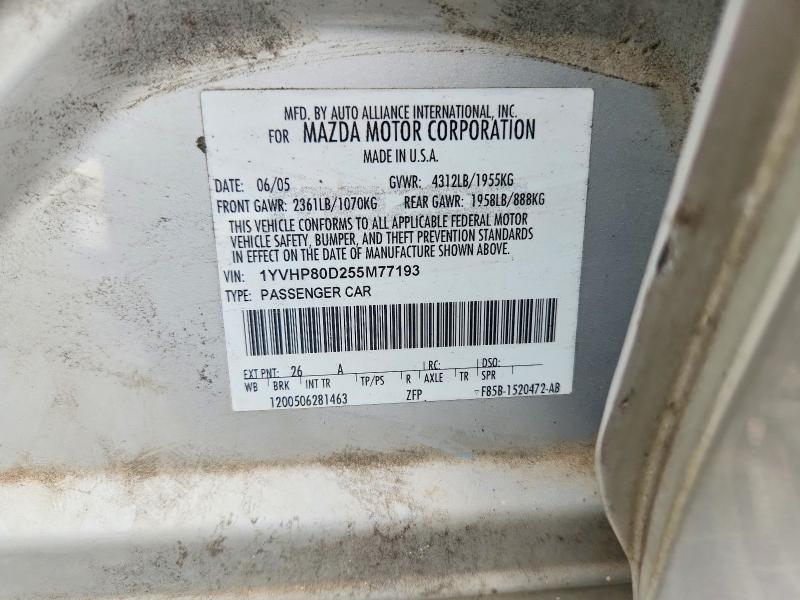 Продаж на аукціоні авто 2005 Mazda 6, vin: 1YVHP80D255M77193, номер лоту: 64823086