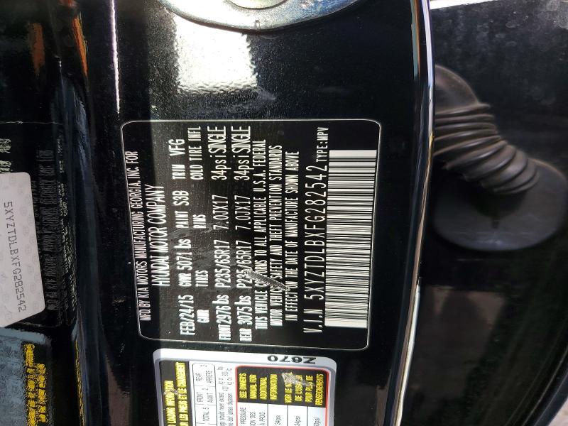 2015 Hyundai Santa Fe Sport მანქანა იყიდება აუქციონზე, vin: 5XYZTDLBXFG282542, აუქციონის ნომერი: 67374076